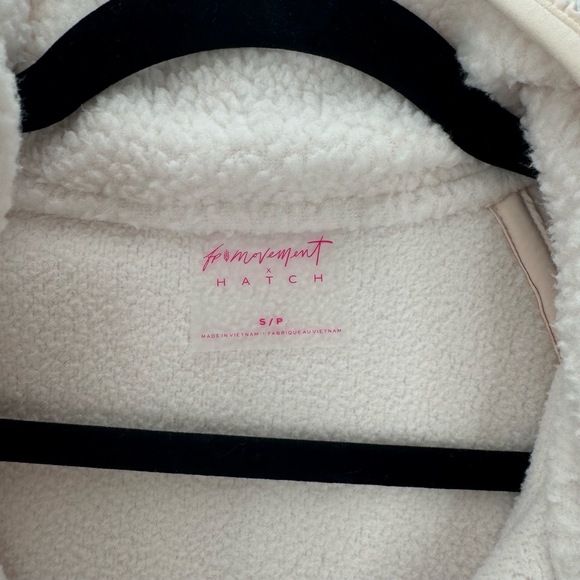 Free People X Hatch Hit the Slopes Maternity Jacket Cream Fleece Chest Pocket S - Picture 7 of 14